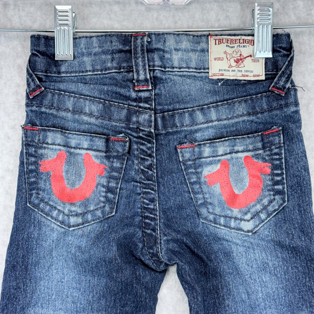 True Religion Ricky Relaxed Straight Jeans Kids 2T Blue Denim Streetwear Casual - Picture 6 of 7